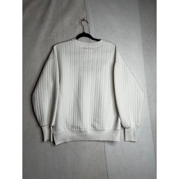 Pressbox Washington Huskies Roxbury Quilted Sweatshirt White Womens S 65H19TF1 - Picture 6 of 14